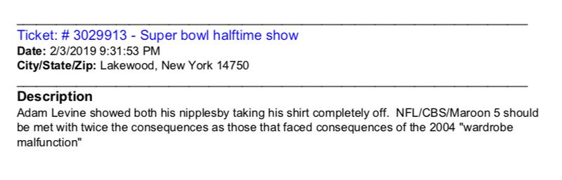 Illustration for article titled America Vs. Adam Levine's Nipples: All The FCC Viewer Complaints About The Super Bowl Halftime Show